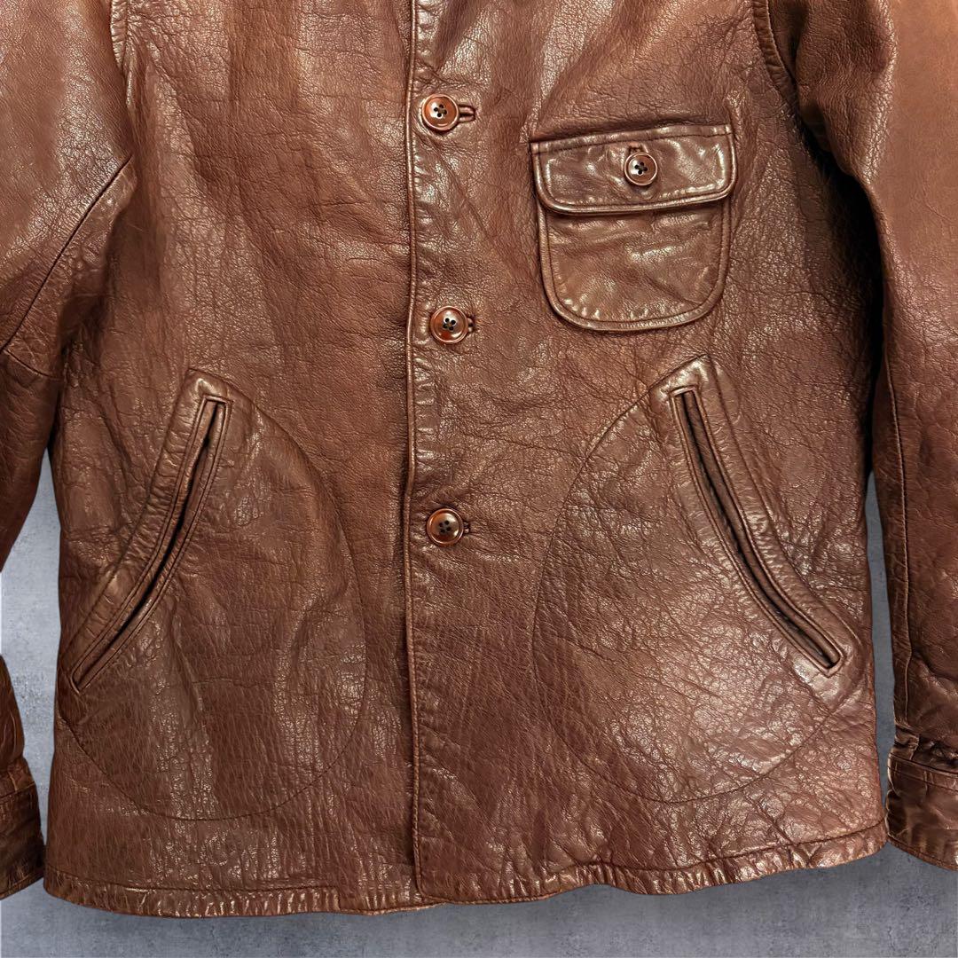 vintege J.S. steadカウハイドレザージャケット40siz