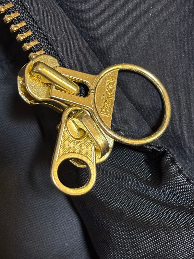 バブアー ブラック フーテッドビデイル ファーライナー ジャケット 40