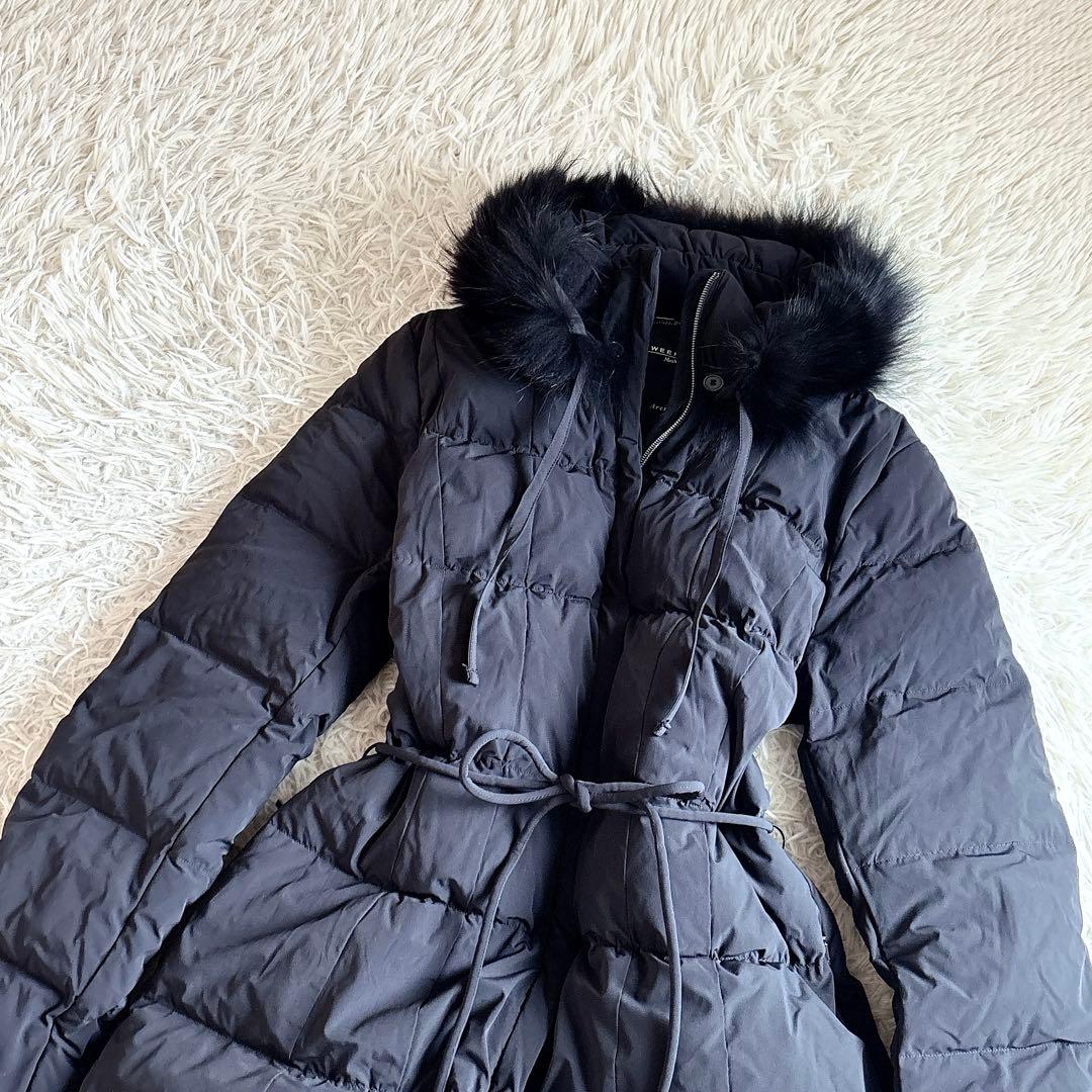 マックスマーラ ウィークエンド ファー ダウンコート 希少 サイズ50 黒