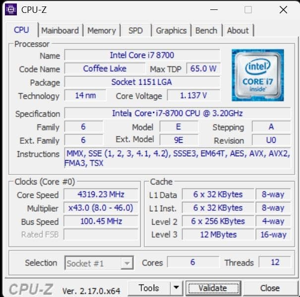 Core i7 8700 + ASUS PRIME Z390-A セット