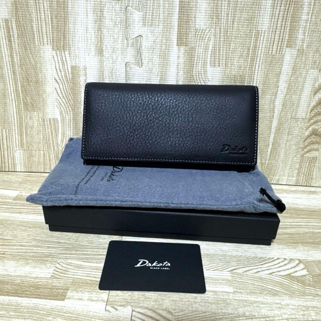 【新品未使用】 Dakota BLACKLABELダコタ長財布　ブラック 本革