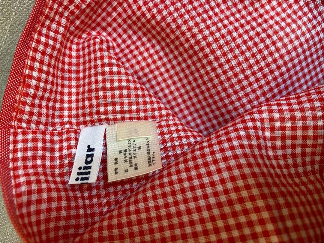 タグつき新品　ファミリア デニムバッグ 赤