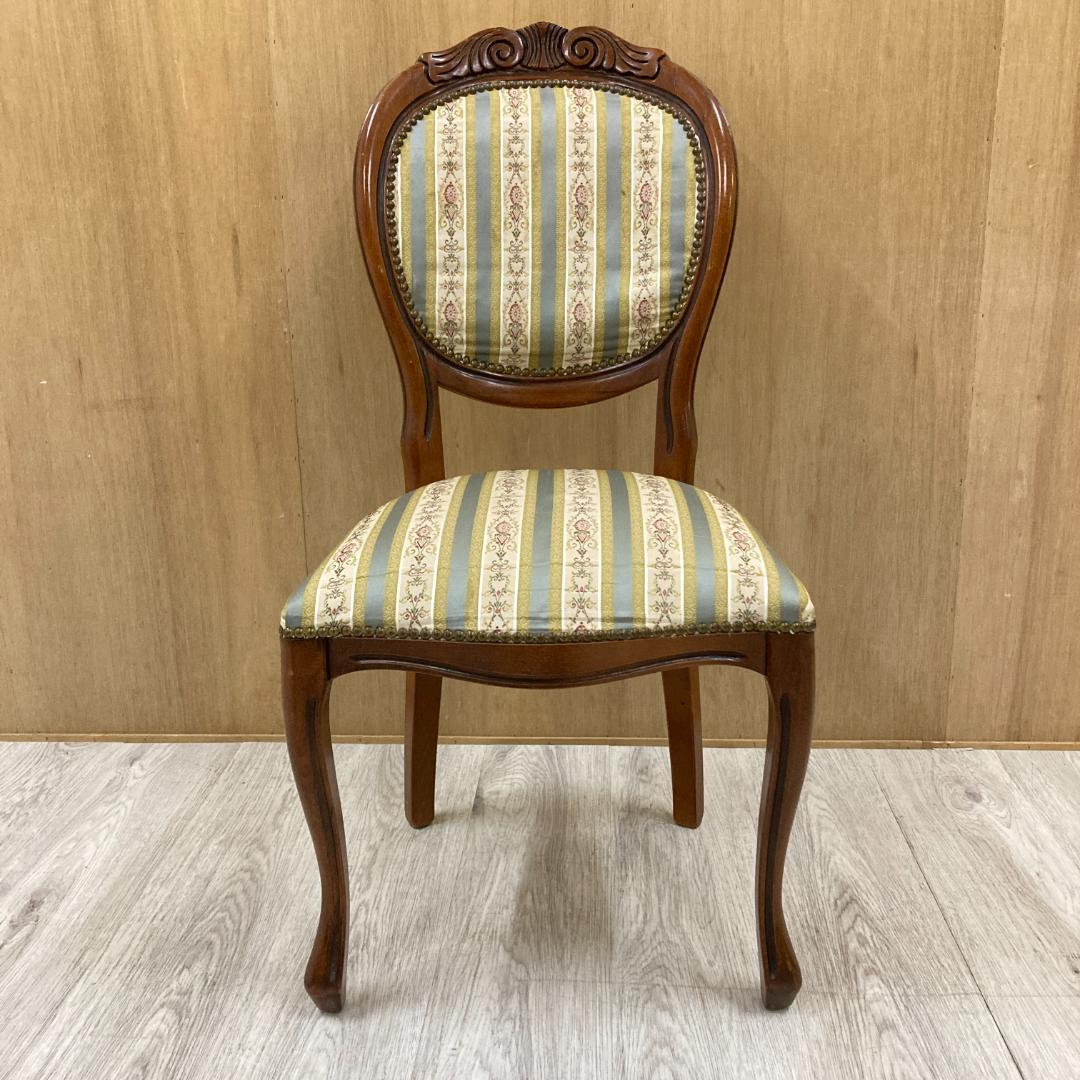 イタリア　アンティーク調　クラシック　ダイニングチェア 　ロココ　猫脚 A