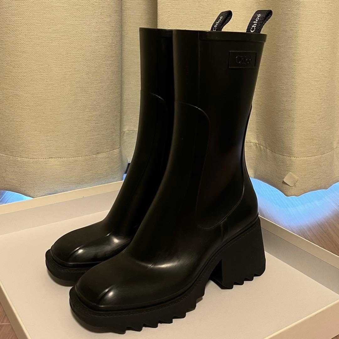 F*x様 超美品 Chloe クロエ レインブーツ ブラック 2025SS