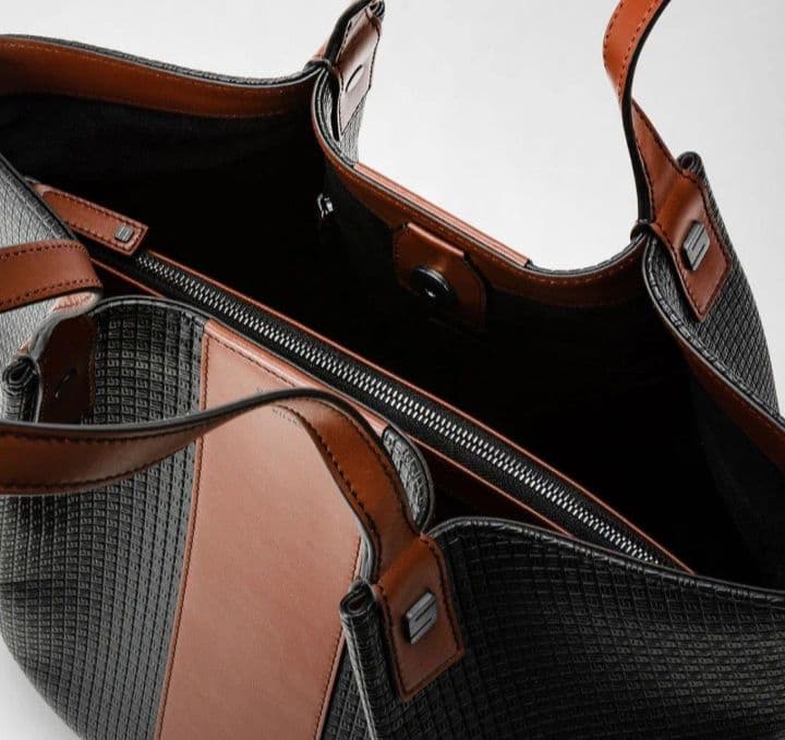 【新品未使用】SERAPIAN トート V Black/Cuoio