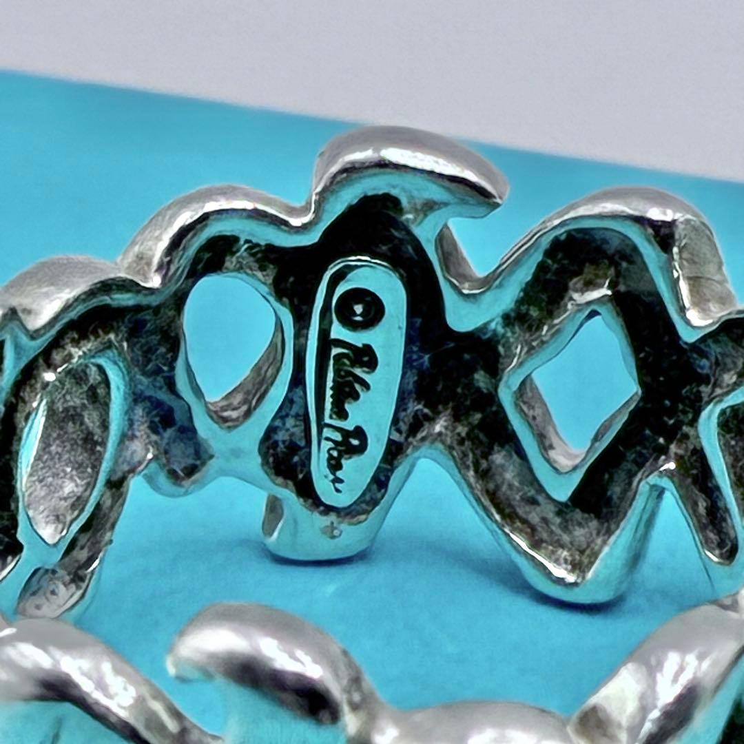 【美品】ティファニー　9号　ラブ&キス　リング　指輪　パロマピカソ　シルバー