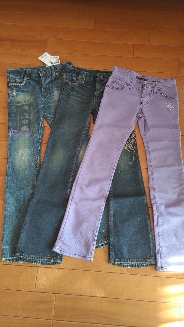 『値下げ』『3本まとめ売り』ヒステリック＆バナナチップス130センチジーンズ