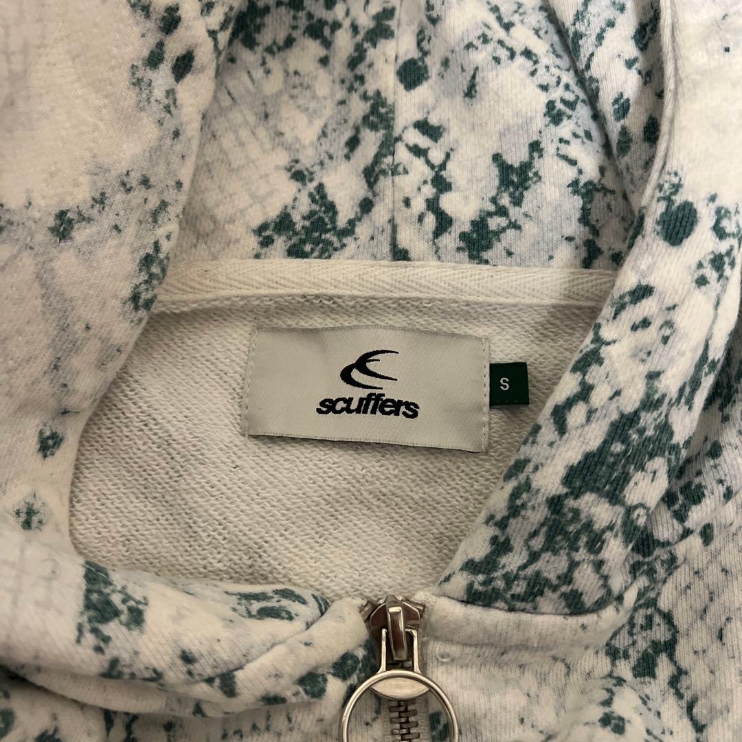 Scuffers ヘビ柄 ジップアップパーカー S