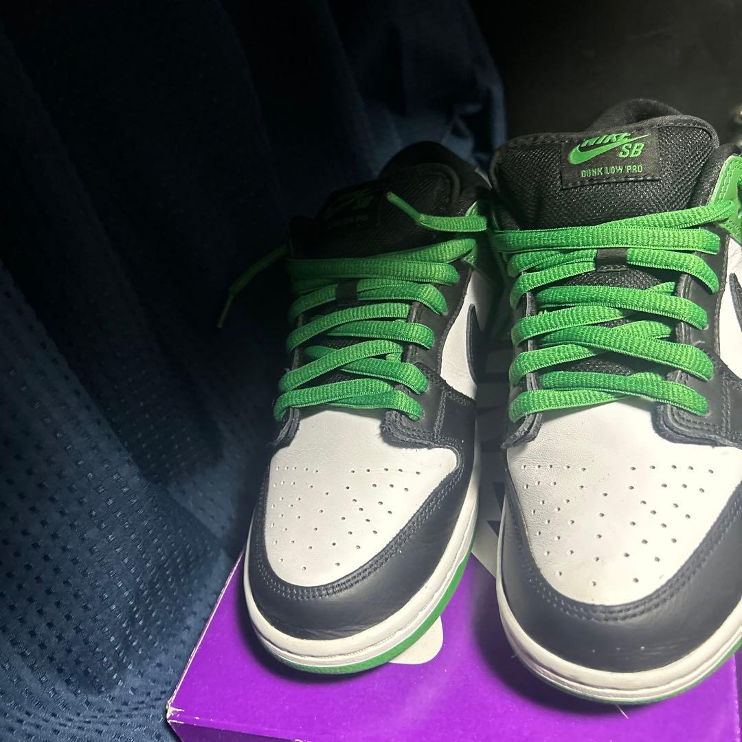 スケートボード Nike Dunk Low Pro SB Black/White/Green