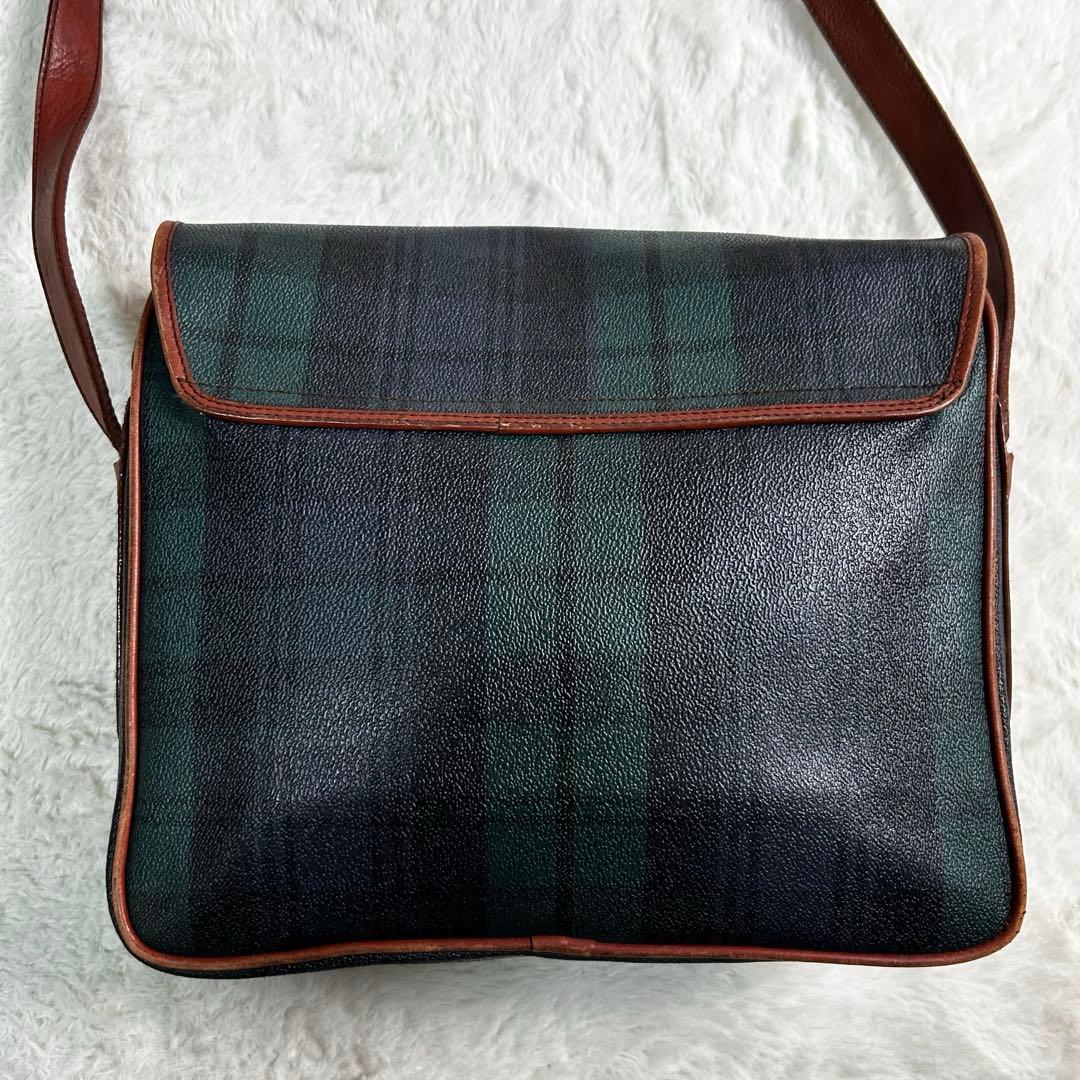 POLO RALPH LAUREN メッセンジャーバック　PVCレザー 緑