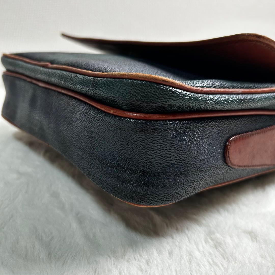 POLO RALPH LAUREN メッセンジャーバック　PVCレザー 緑