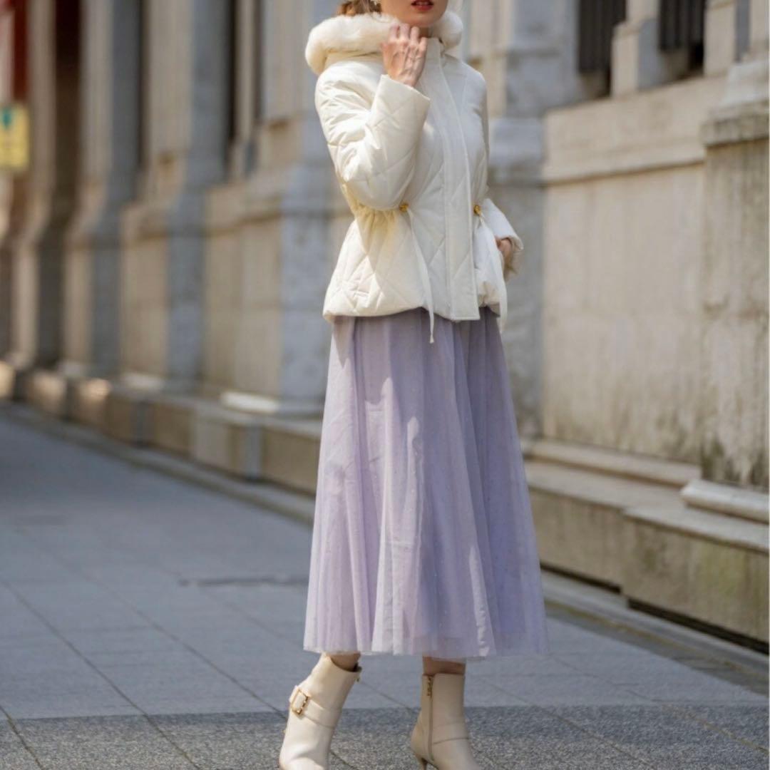 未使用タグ付き　ノエラ　ドロスト中綿コート Noela オフホワイト