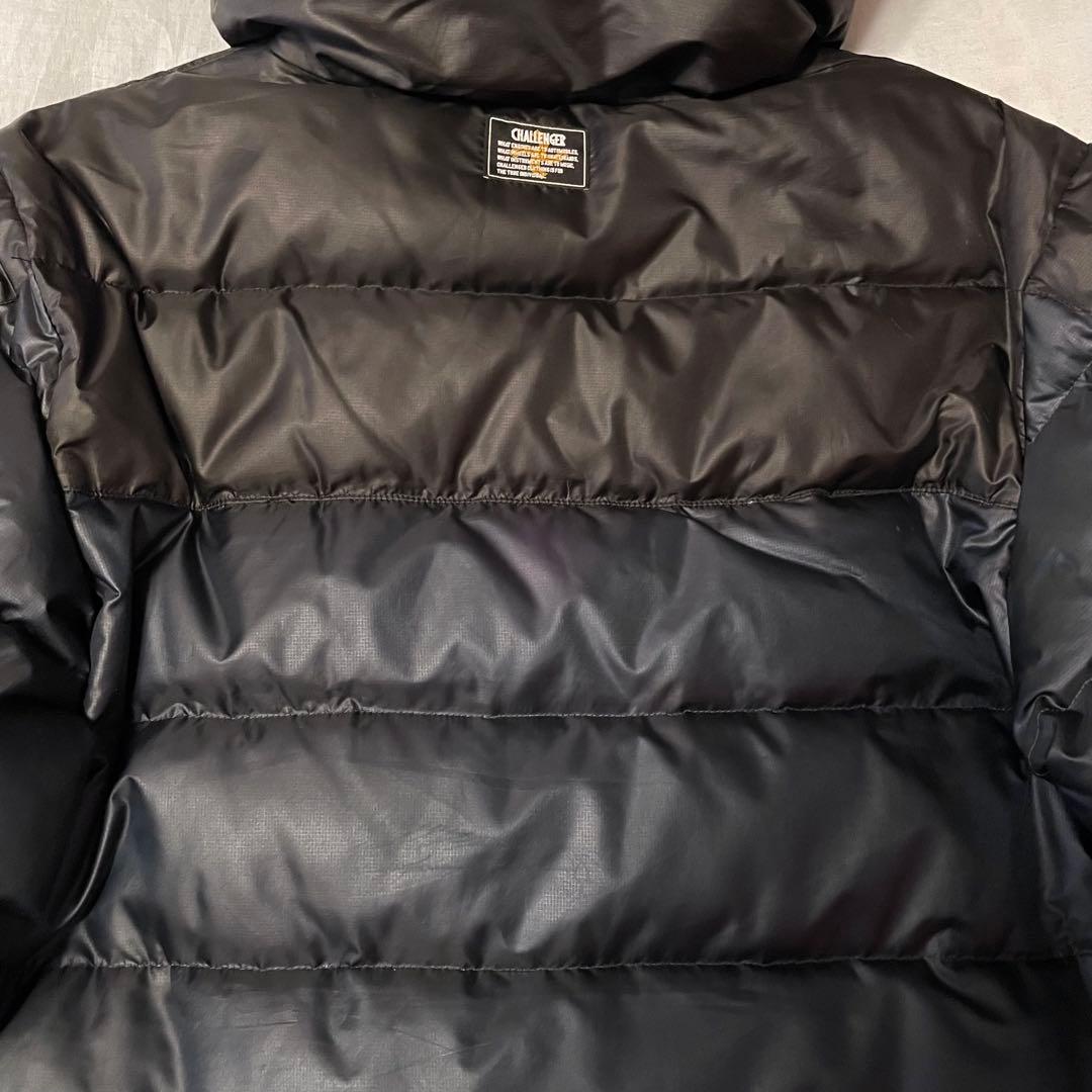 challenger ダウンジャケット　黒×紺　Lサイズ