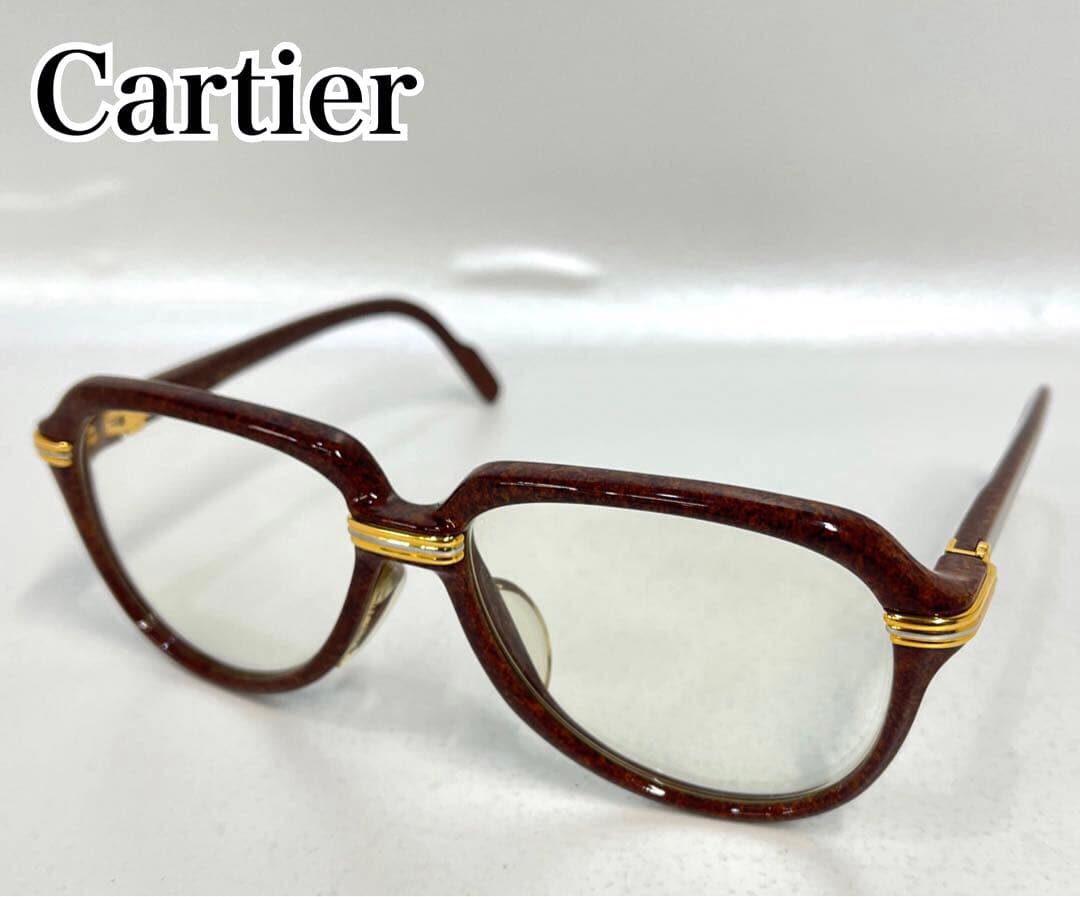 Cartier サングラス　トリニティ　ブラウンカラー　メガネ　フレーム