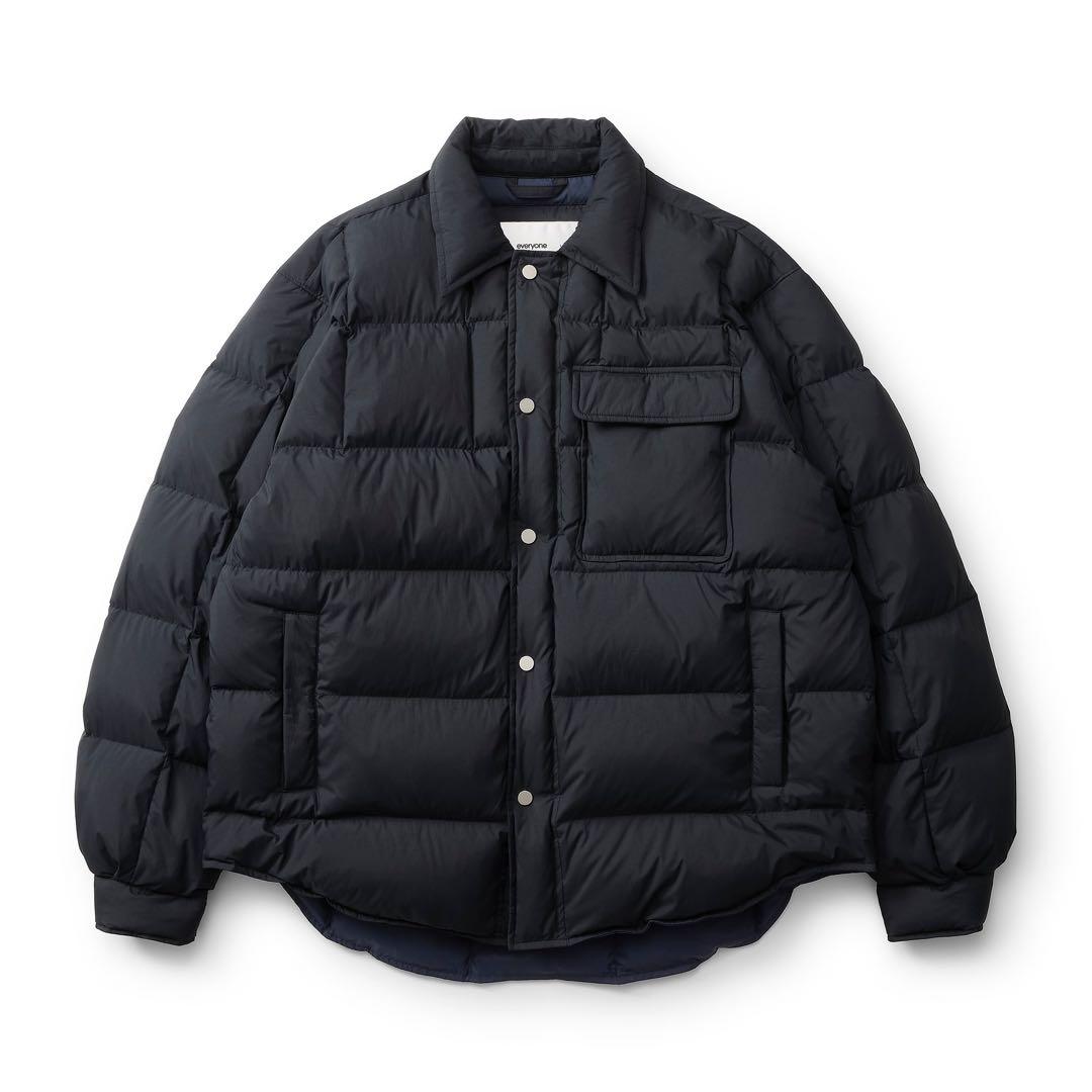 n　everyone down shirt jacket (BLACK)