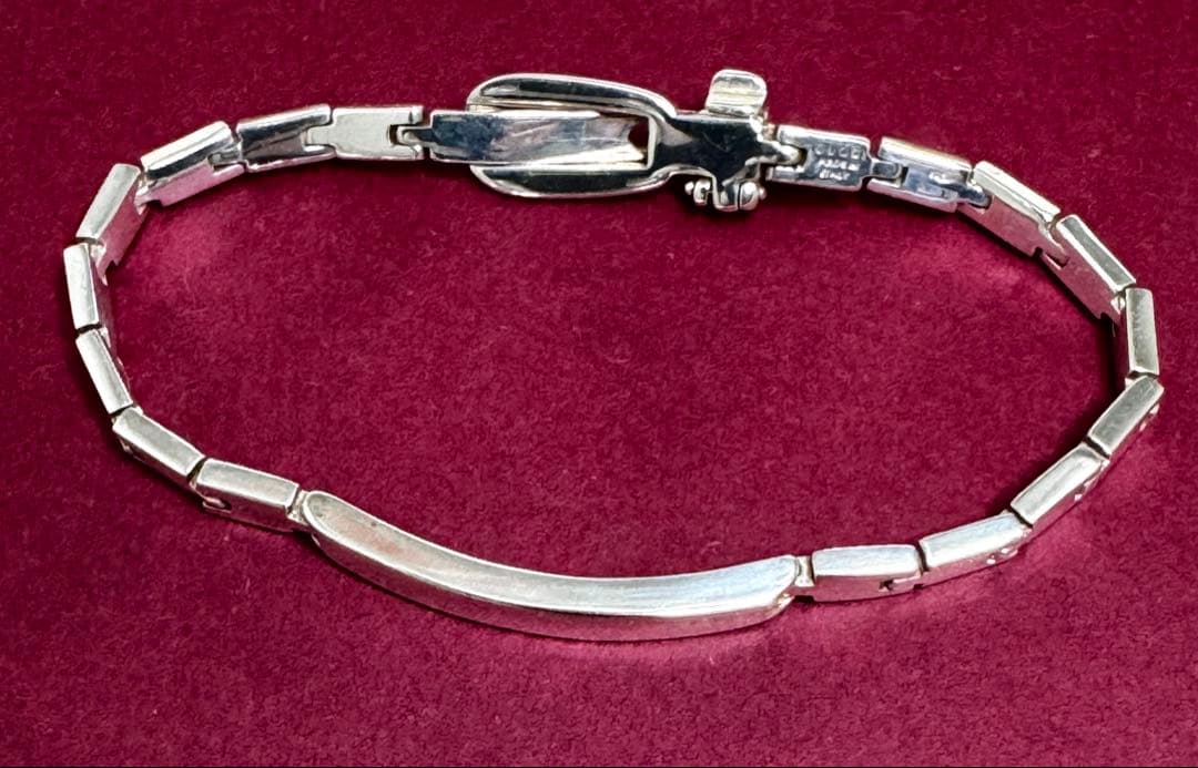 グッチ GUCCI ベルト IDプレート ブレスレット SV925 ヴィンテージ