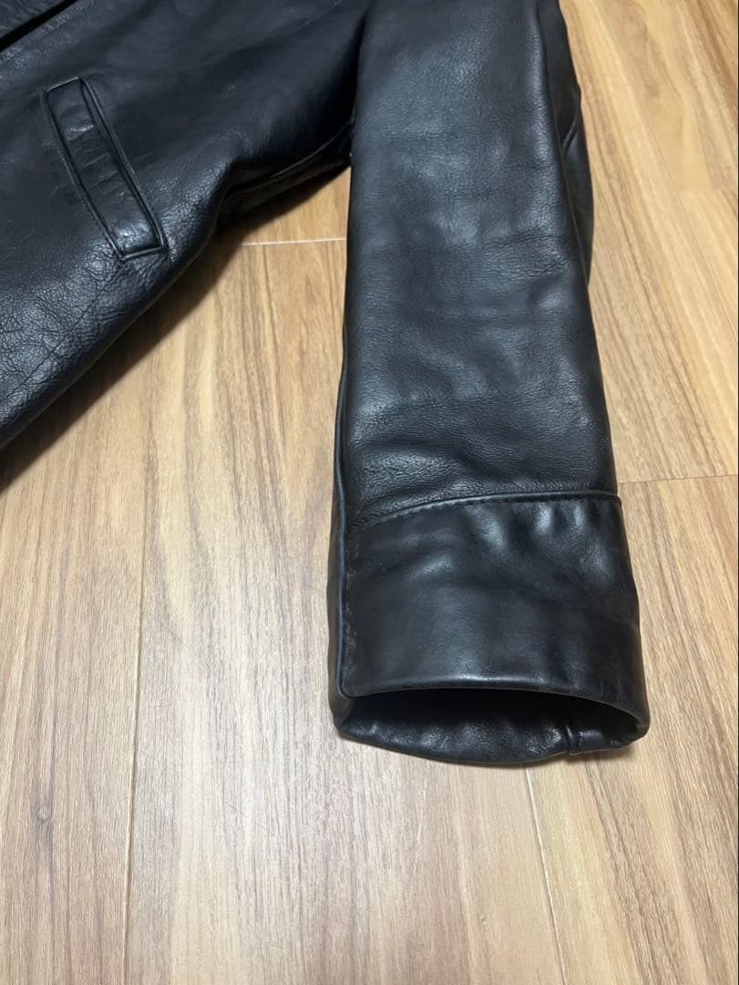 schott トラッカーズジャケット634 ブラック 32 襟付きSサイズ相当