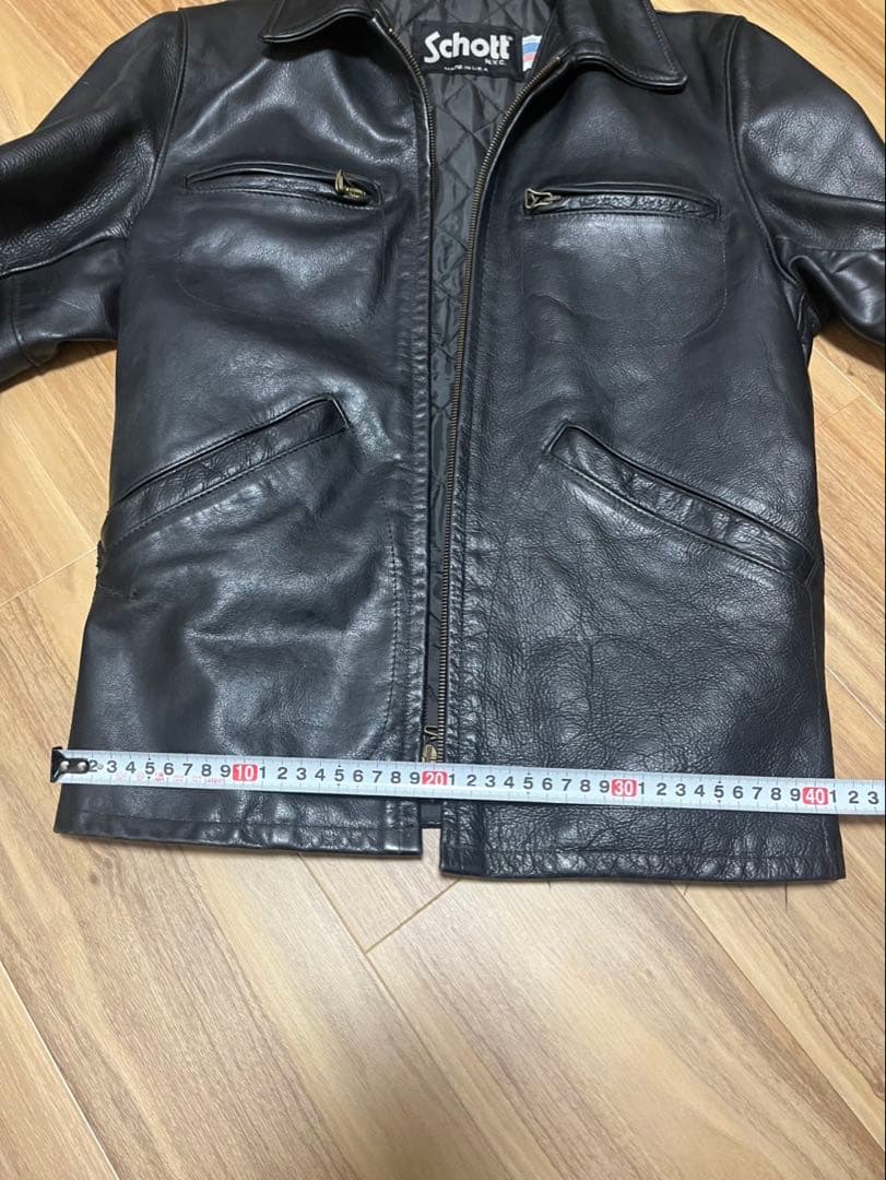 schott トラッカーズジャケット634 ブラック 32 襟付きSサイズ相当