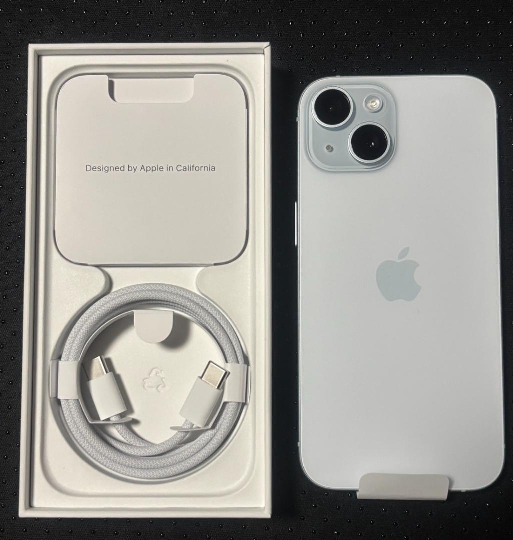 新品 iPhone15 ブルー 128GB 通電・動作確認済 初期化済み