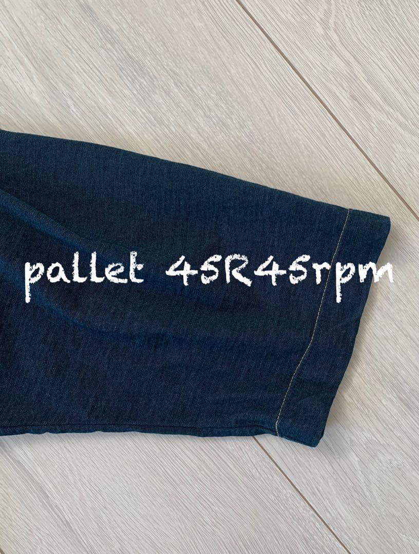 45R45rpm スーピマ天竺のギャザーブラウス(インディゴ)