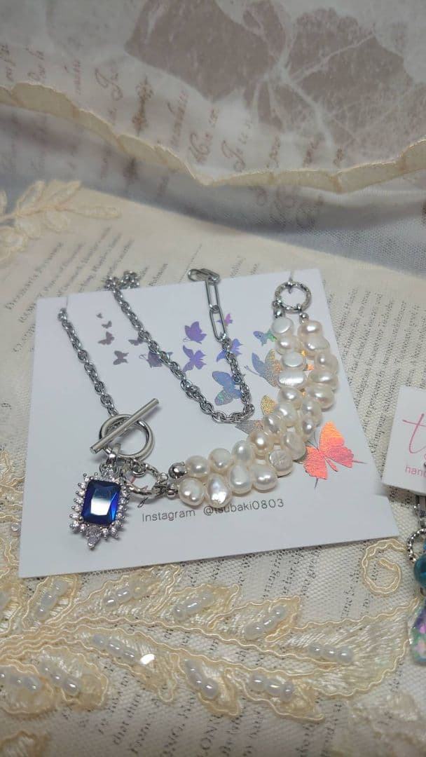 ハンドメイドアクセサリー ピアス ネックレス moon様☆