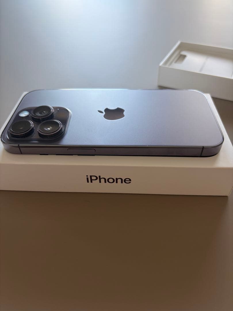 極美品 iPhone 14 Pro 256GB ダークパープル（付属品未使用）