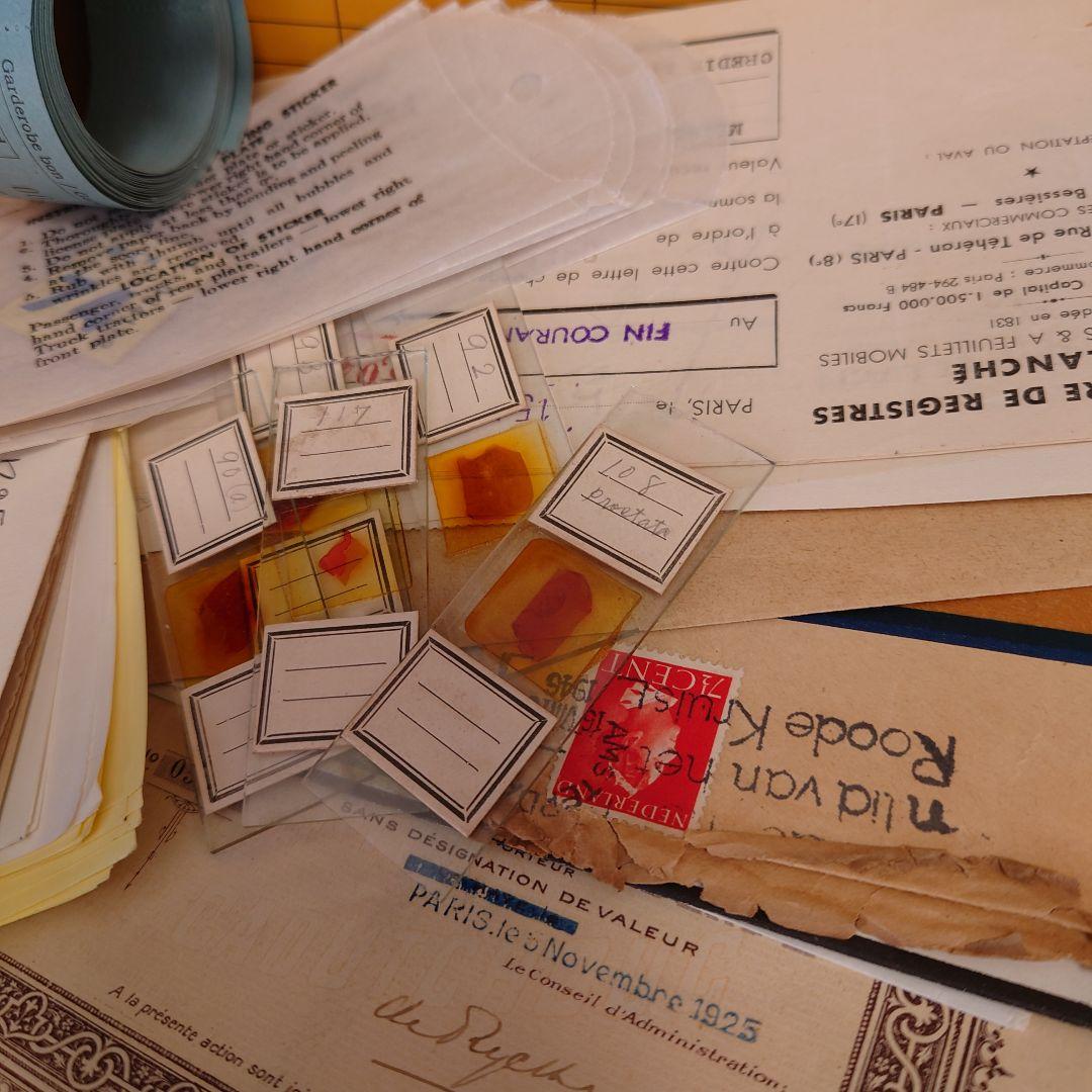 80サイズ/たっぷりephemeral box☆ヴィンテージ海外紙モノ/蚤の市