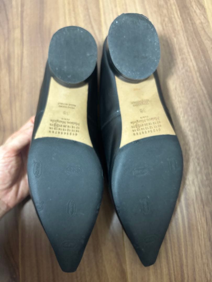 メゾンマルジェラ　黒　ローファー　38