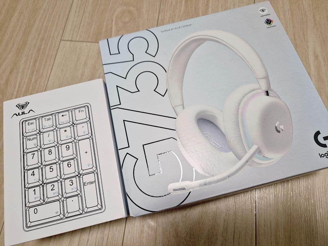 Logitech G735 ワイヤレスヘッドホン ホワイト クリアテンキー