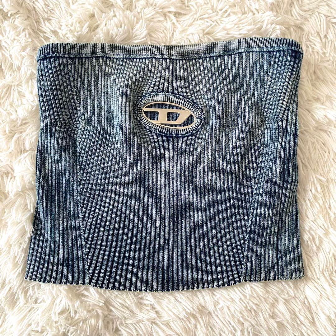 【49,500円】未使用級 ディーゼル オーバルD チューブトップニット 現行品