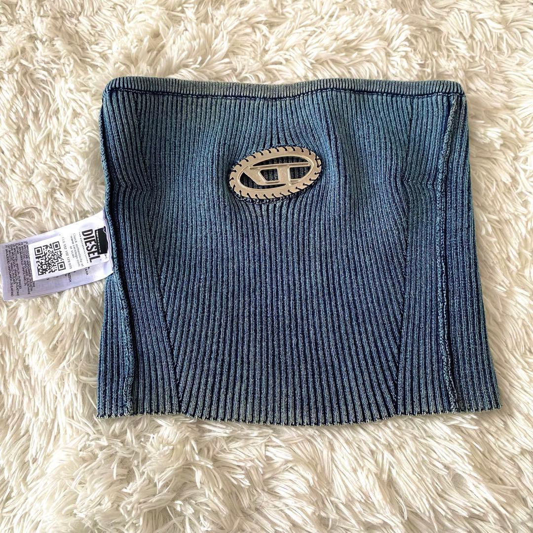 【49,500円】未使用級 ディーゼル オーバルD チューブトップニット 現行品