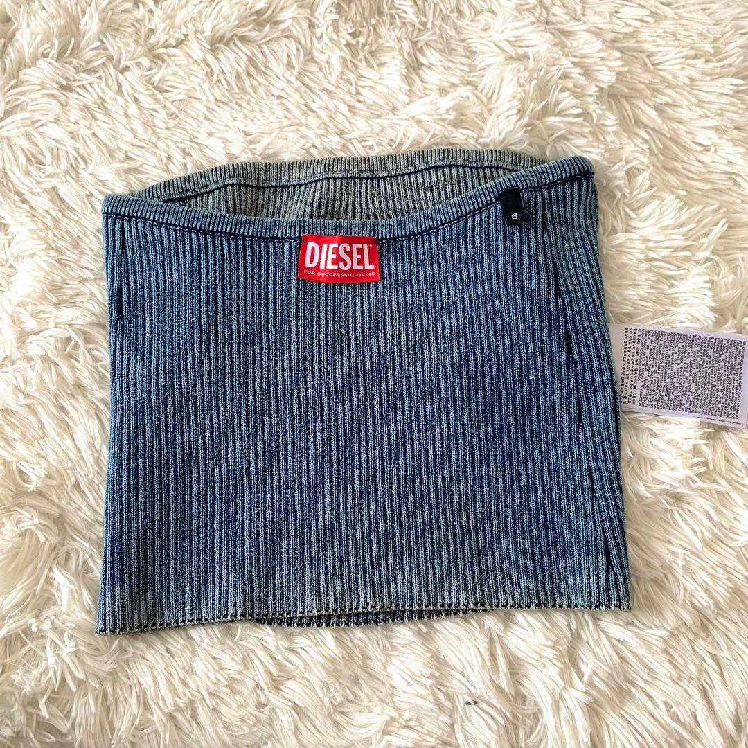 【49,500円】未使用級 ディーゼル オーバルD チューブトップニット 現行品