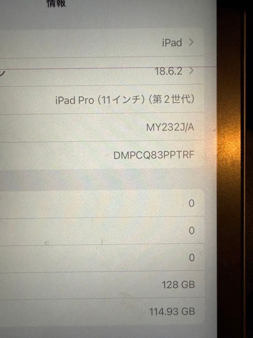 【状態要確認】Apple iPad Pro 11インチ(第二世代) 128GB