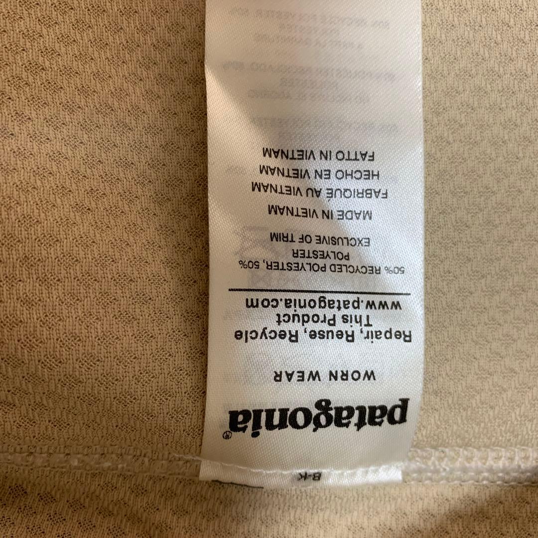 patagonia フリース ベスト クリーム色 ネイビー