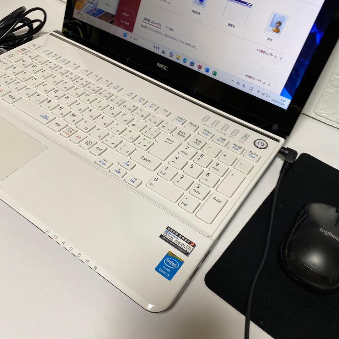 Windows11 オフィス付き　Webカメラ　高速起動SSD NECノートPC