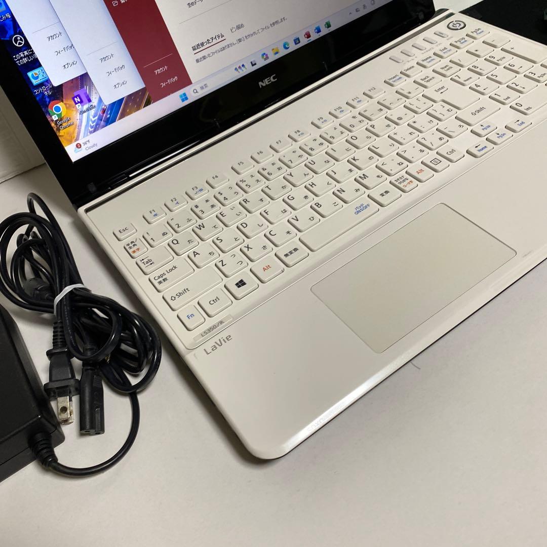 Windows11 オフィス付き　Webカメラ　高速起動SSD NECノートPC