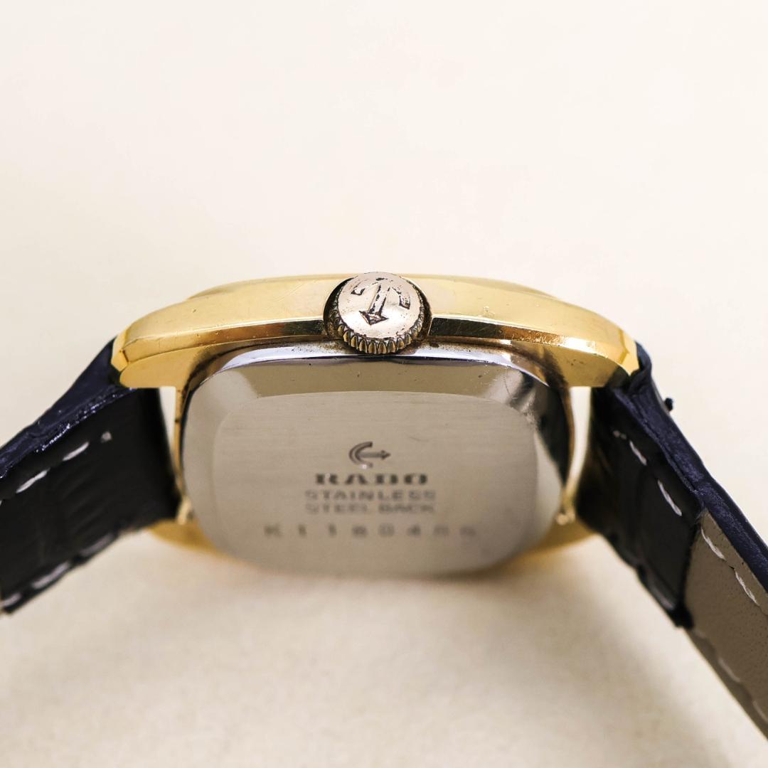 稼働 RADO モンシェリー 腕時計 機械式 手巻き 新品レザーベルト 1550