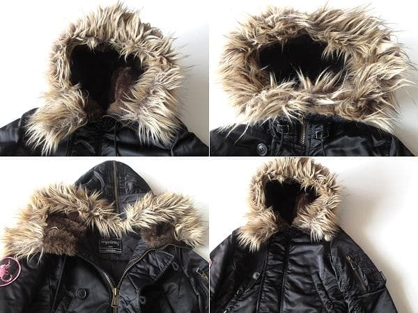 ヒステリックグラマー ガール 蠍ワッペン プリマロフト N-3B ジャケット 黒