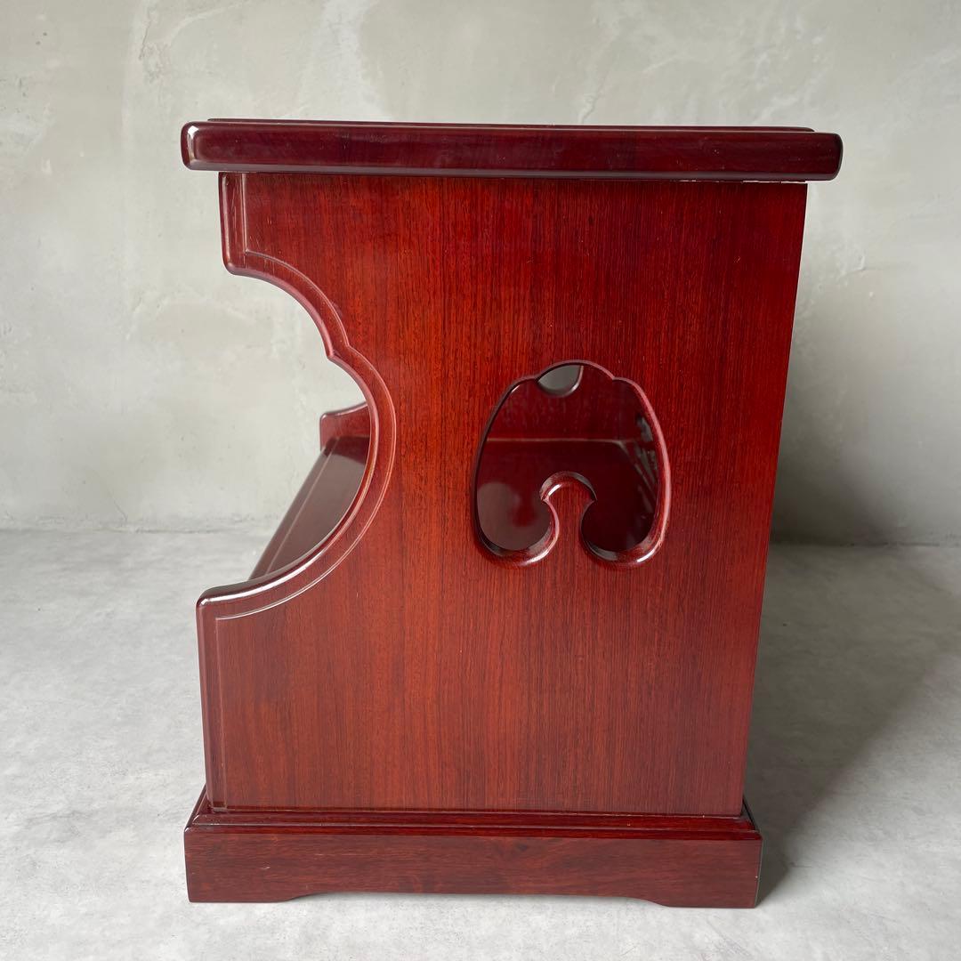 カリモク 唐木家具 和風 電話台 抽斗 引き出し付き サイドボード　小型チェスト