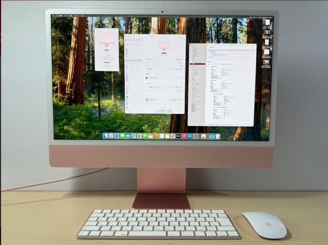 Apple iMac 24-inch, M1, 2021 8GB 256GB 赤