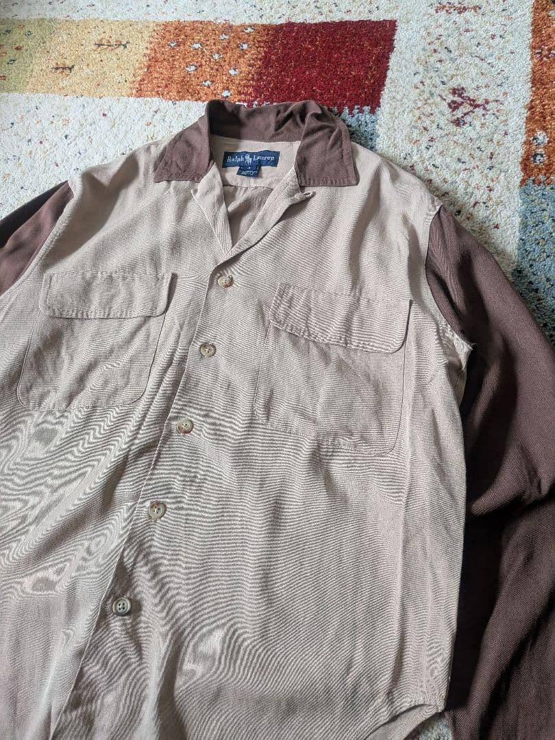 トップス 90's Ralph Lauren Rayon gabardine shirt