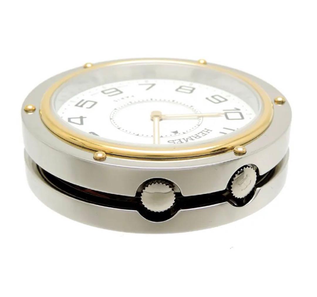 美品★エルメス HERMES置時計 PE-CL1.540 クリッパー リーベル