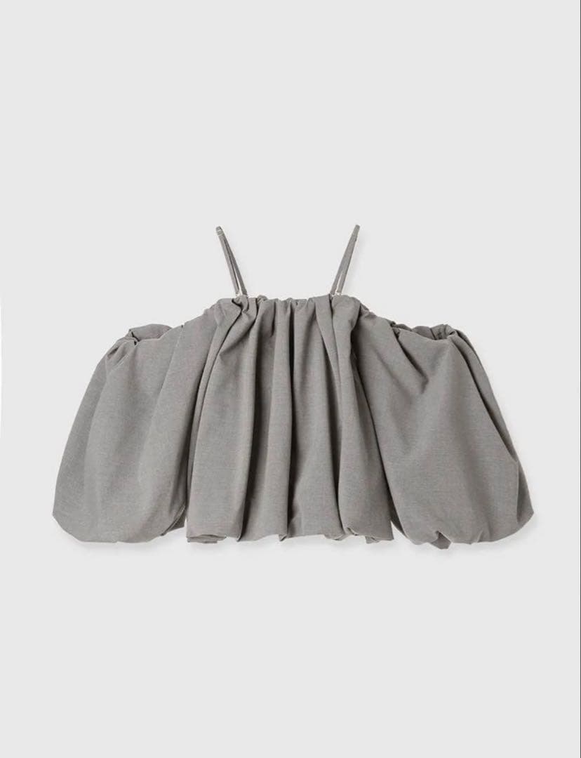 完売 anuans アニュアンス ボリュームバルーントップス グレー 新品未使用