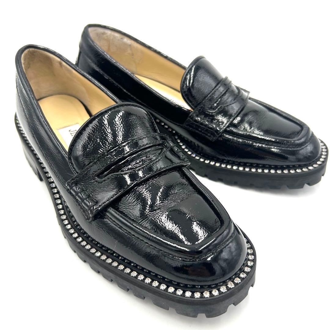 Jimmy Choo ジミーチュウ ローファー ラインストーン