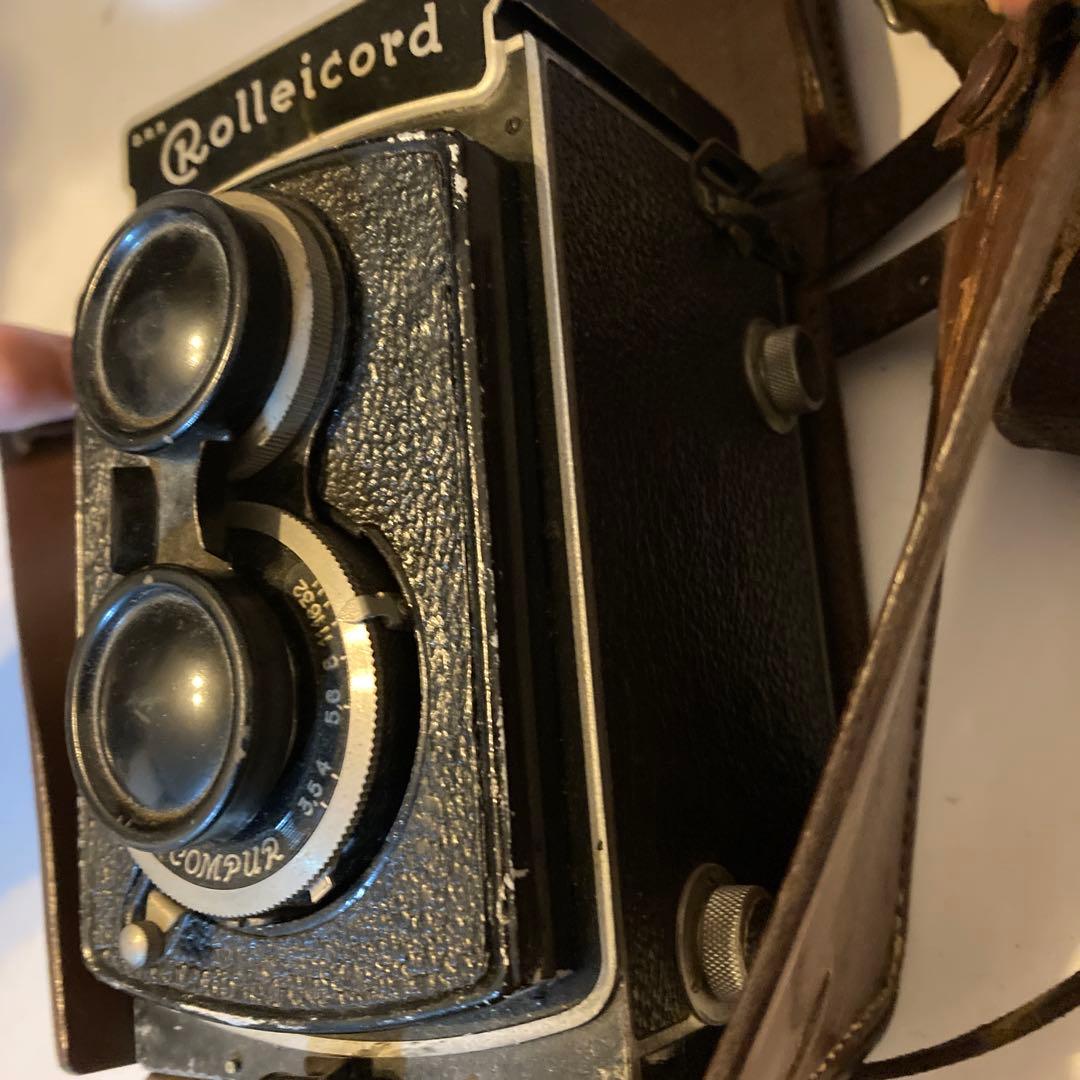 Rolleicordフィルムカメラ レザー製ケース　レンズ付き