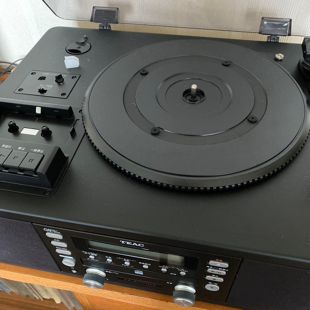 CDレコードプレーヤー、カセット付き