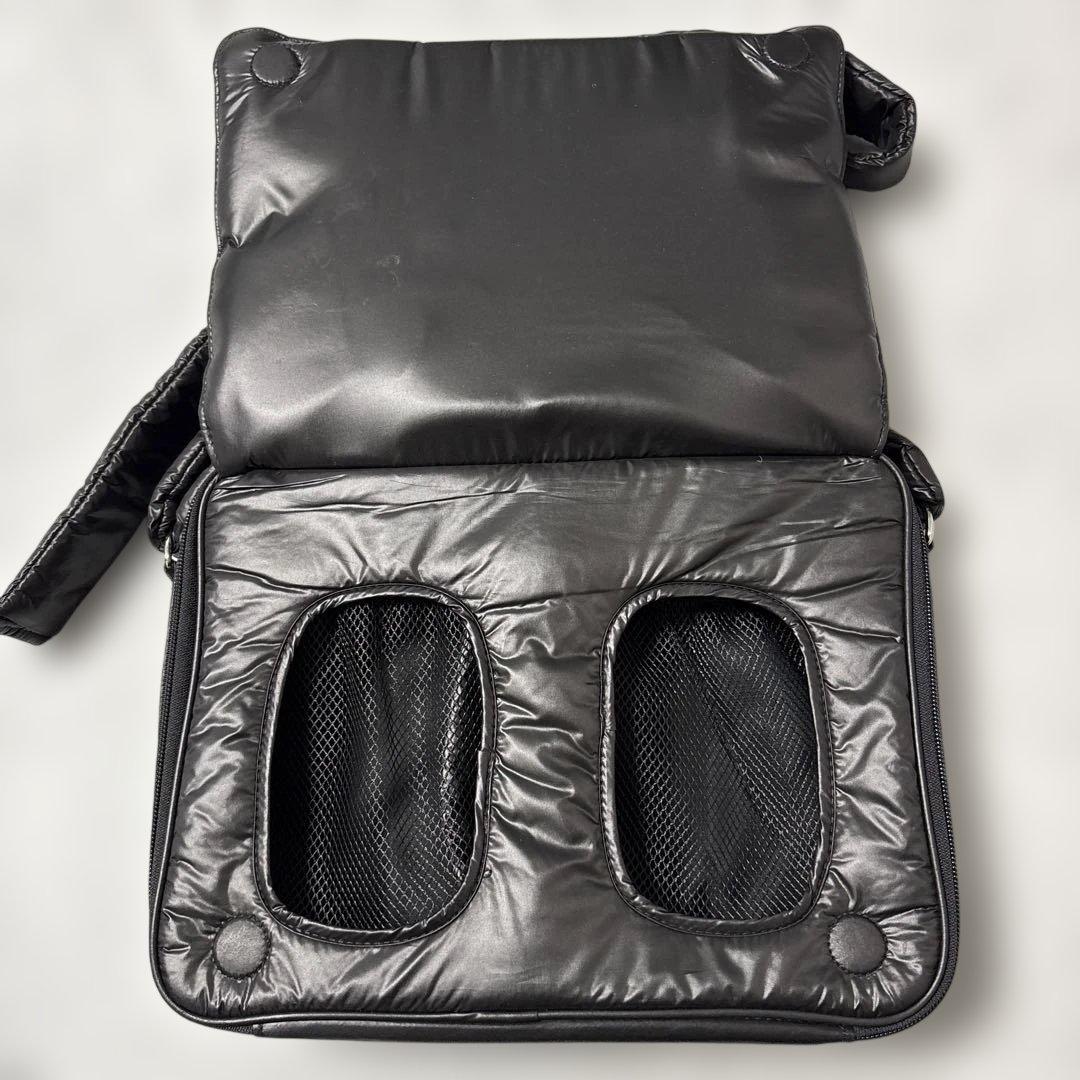 calin カラン ブラックナイロン マザーズバッグ キルティング