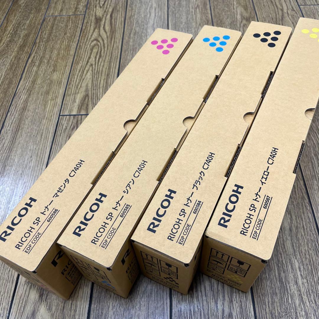 【純正品:未使用】RICOH SP トナー C740H 4色