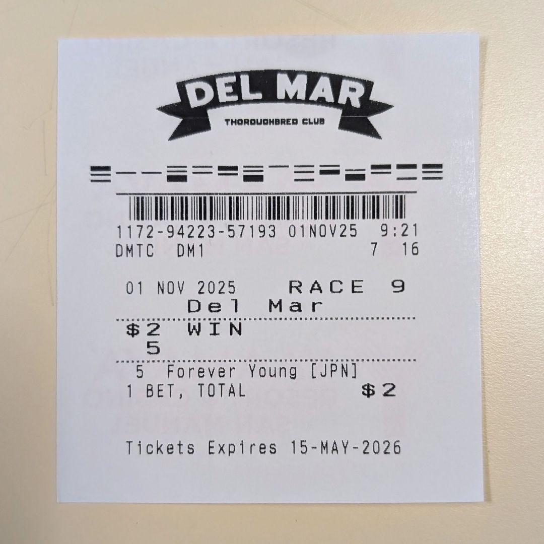 フォーエバーヤング BCクラシック2025 単勝馬券