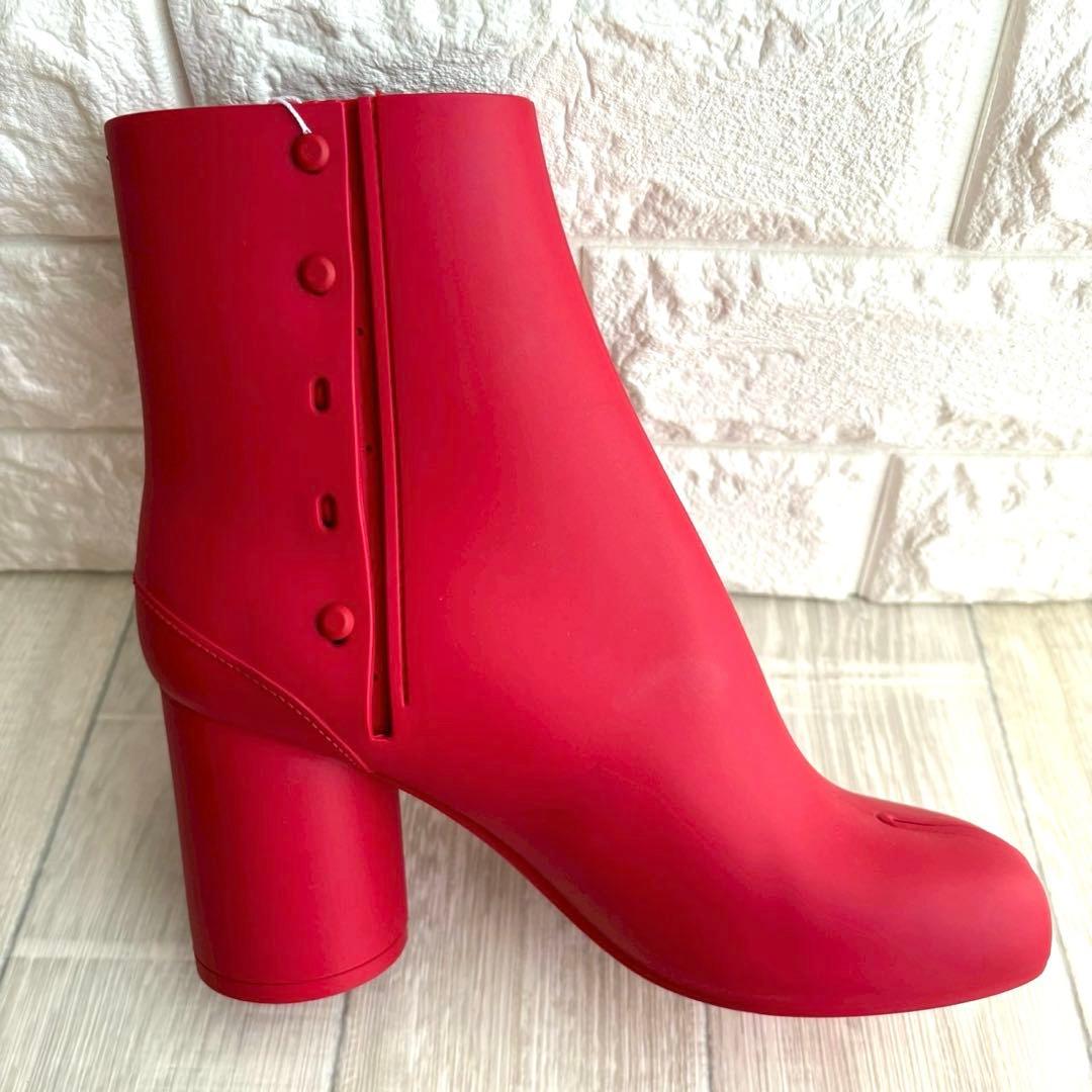 【極美品】 定価14,５０００円 メゾンマルジェラ タビ ラバーブーツ 37